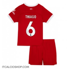 Liverpool Thiago Alcantara #6 Prima Maglia Bambino 2023-24 Manica Corta (+ Pantaloni corti)